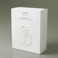White coffee packaging with 'Cassis' branding and a minimalist illustration of a person holding a coffee cup.
